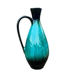 VINTAGE Blue Mountain Pottery Large 13” Tall Vase with Handle Made in Canada HTF